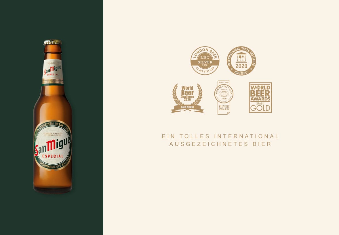 Cervezas San Miguel | DE Willkommen, Biertrinker 